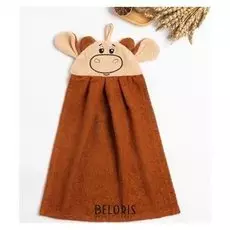 Полотенце-рушник махровый "Бычок" 43х35см, коричневый, хл100%, 300 г/м