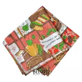 Полотенце вафельное для бани слпвн-1 70х145 см, красный, хлопок 100%, 176г/м2