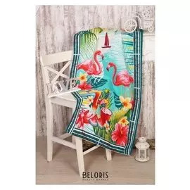 Полотенце вафельное «Фламинго», размер 80х150 см