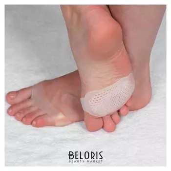 Полустельки на манжете, дышащие, силиконовые, пара, цвет белый