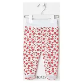 Ползунки, цвет белый/земляничка, рост 74 см