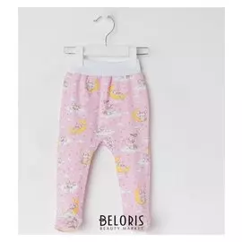 Ползунки, цвет розовый/мыши, рост 74 см