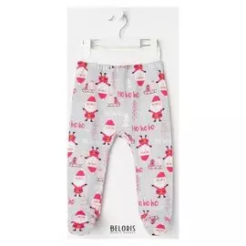 Ползунки «Дед мороз» цвет серый, рост 62 см