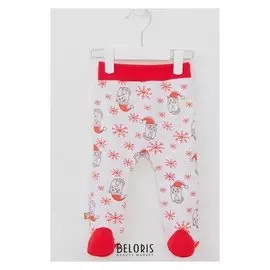 Ползунки детские, цвет белый/коты, рост 68 см