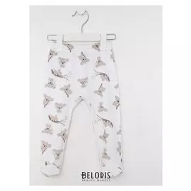 Ползунки детские, цвет белый, рост 74 см