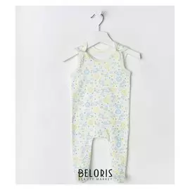 Ползунки детские, цвет молочный/синий, рост 68 см