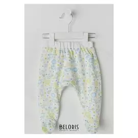 Ползунки детские, цвет молочный/синий, рост 68 см