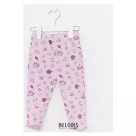 Ползунки детские, цвет розовый/сова, рост 62 см