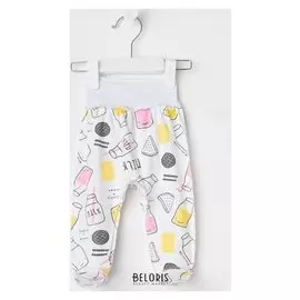 Ползунки «Евро» цвет белый/бутылки, рост 62 см (40)