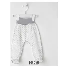 Ползунки «Евро» детские, цвет молочный/горох, рост 68 см