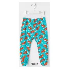 Ползунки «Олени» цвет бирюзовый, рост 62 см