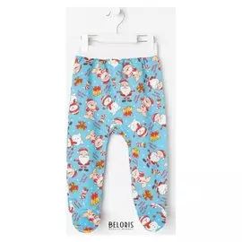 Ползунки «Снеговик» цвет синий, рост 74 см