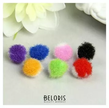 Помпоны для творчества, многоцветные, 8 мм, (Набор 100 шт)