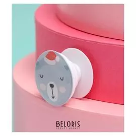 Попсокет с эпоксидом «Мишка», 4,2 × 4,2 см