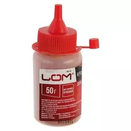 Порошок красящий для малярных шнуров Lom, красный, 50 г