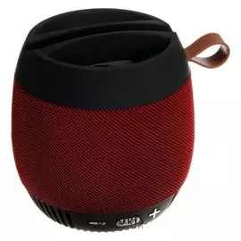 Портативная колонка Luazon, Aux, Usb,fm, Microsd, 5вт,600 мач, подсветка, красная