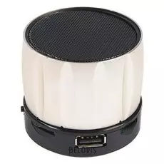 Портативная колонка Luazon Hi-tech09, 3 Вт, 300 мач, корпус металл, золотистая