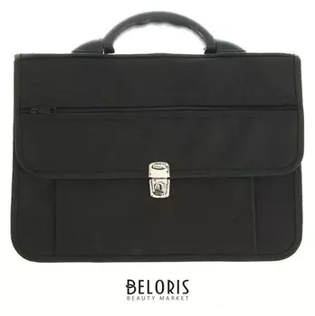 Портфель деловой ткань 380 х 270 х 150 мм, «Павловск», чёрный