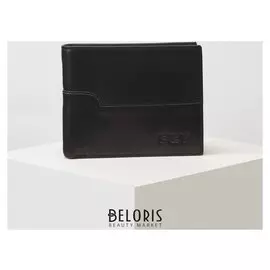 Портмоне мужское, 2 отдела, цвет чёрный