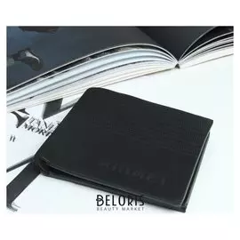 Портмоне мужское, 2 отдела, для карт, цвет чёрный
