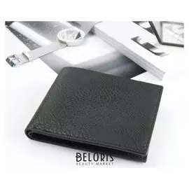 Портмоне мужское, 2 отдела, для карт, цвет чёрный