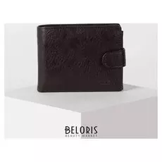 Портмоне мужское, 2 отдела, для карт, для монет, цвет коричневый