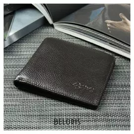 Портмоне мужское, 2 отдела, для карт, для монет, цвет кофе