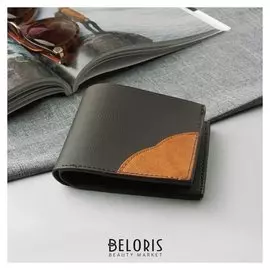 Портмоне мужское, 2 отдела, для карт, для монет, для Sim-карты, цвет коричневый