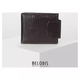 Портмоне мужское, 2 отдела, для кредиток, для монет, игуана, цвет коричневый