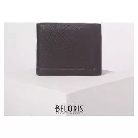 Портмоне мужское, 3 отдела, для купюр, для монет, наружный карман, цвет коричневый