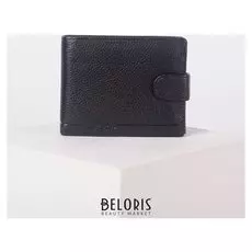 Портмоне мужское, 3 отдела, для купюр, для монет, цвет чёрный