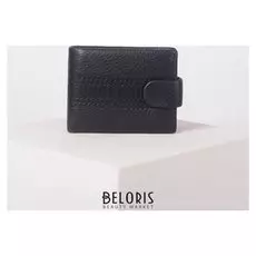 Портмоне мужское, 3 отдела, для купюр, для монет, цвет чёрный