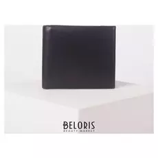 Портмоне мужское, 3 отдела, для купюр, для монет, наружный карман, цвет чёрный