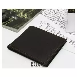 Портмоне мужское, 3 отдела, отдел для карт, цвет коричневый