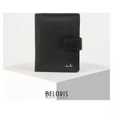 Портмоне мужское 3 в 1 (Автодокументы+паспорт), 2 отдела, для карт, для монет, цвет чёрный