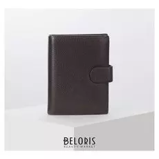 Портмоне мужское 3 в 1, с автодокументами и паспортом, цвет коричневый