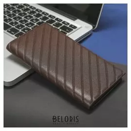 Портмоне мужское, 4 отдела, для карт, цвет кофе