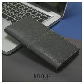 Портмоне мужское, 6 отделов, для карт, цвет чёрный