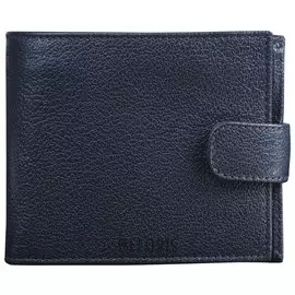 Портмоне мужское Befler "Грейд", 125х95 мм, натуральная кожа, на кнопке, синее