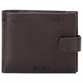 Портмоне мужское Befler "Грейд", 125х95 мм, натуральная кожа, на кнопке, коричневое