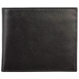 Портмоне мужское Fabula "Estet", 110х92 мм, натуральная кожа, черное