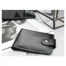 Портмоне мужское, отдел, для карт, для монет, цвет чёрный