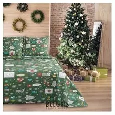 Постельное бельё 1,5 сп Ла марка хоум «Рождество» 147х210, 150х210, 70х70 -2 шт