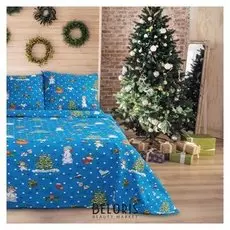 Постельное бельё 1,5 сп Ла марка хоум «Новый год» 147х210, 150х210, 70х70 - 2 шт