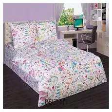 Постельное бельё 1,5сп артпостелька «Модные штучки», 145х215, 150х214, 70х70см 2шт, поплин