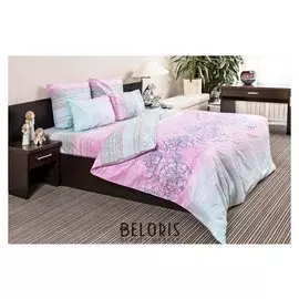 Постельное бельё 1, 5сп ночь нежна «Лето», цвет голубой, 145х215см, 150х214см, 70х70см — 2 шт