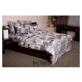 Постельное бельё 2сп ночь нежна «Город», цвет серый, 175х215, 180х220, 70х70см -2 шт