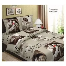 Постельное бельё 2сп"Традиция: сладкая парочка", 175х217 см, 180х220 см, 70х70 см - 2 шт