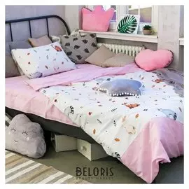 Постельное бельё этель «Акварель» 1,5 сп. 145×210 см, 150×210 см, 50×70 ± 3 см - 1 шт., 100% хлопок, бязь