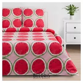 Постельное бельё «Этель» евро Juicy Summer 200*217 см, 220*240 см, 70*70 см - 2 шт